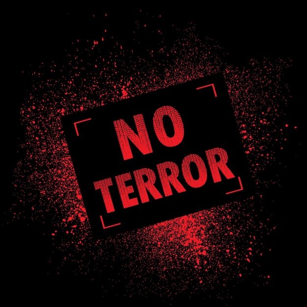 Vector grunge banner terror