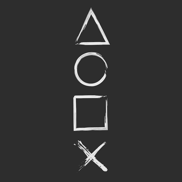 Vector grunge geometric shape collection background