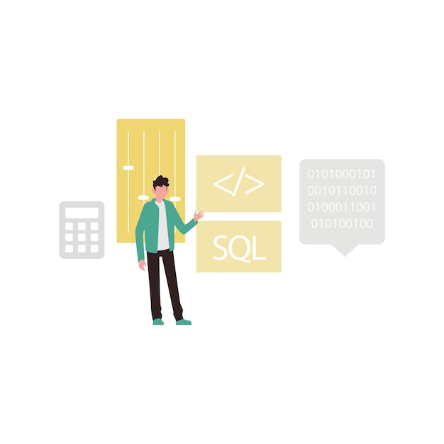 Vector the guy is doing binary coding