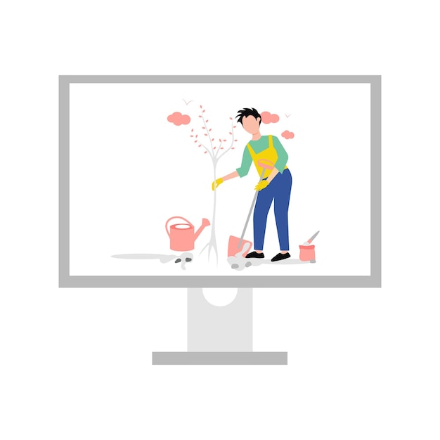 Vector the guy is planting online