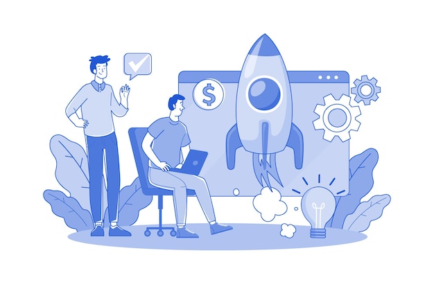 Vector guys are launching a startup on a virtual screen