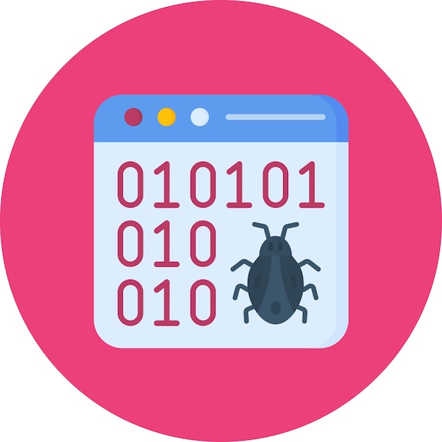 Vector hack code flat illustration