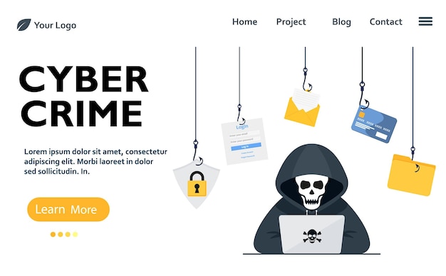 Vector hacker vector concept unknown man stealing data from the email while using laptop