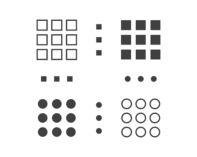 Vector hamburger menu icon buttons website ui navigation mobile app vector elements user interface icons