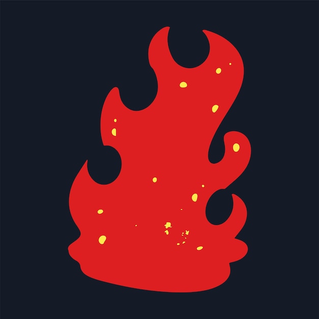 Vector hand drawing fire flame vector element illustration