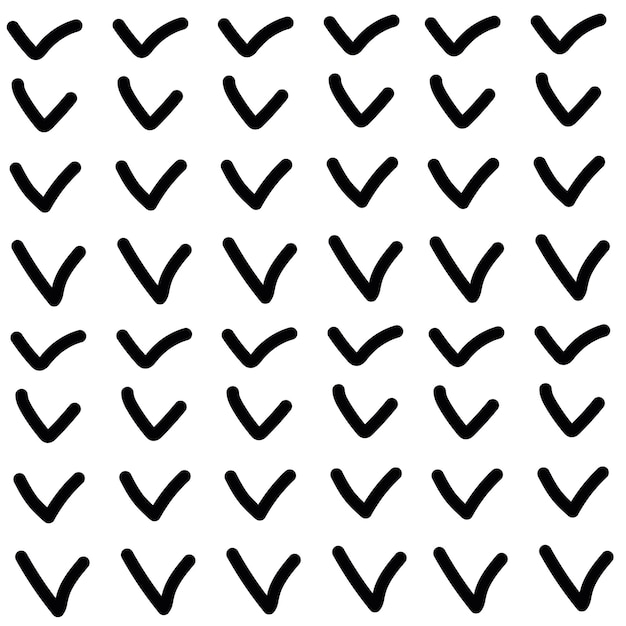 Vector hand-drawn checkmark grid