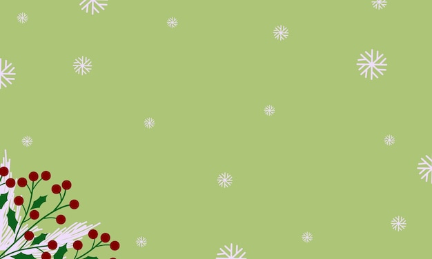 Vector hand drawn christmas flowers background banner and template