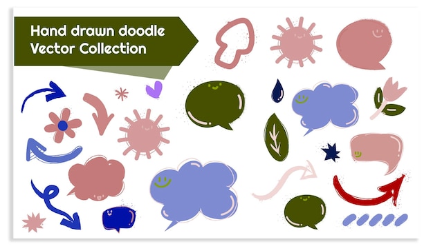 Vector hand drawn doodle vector collection design
