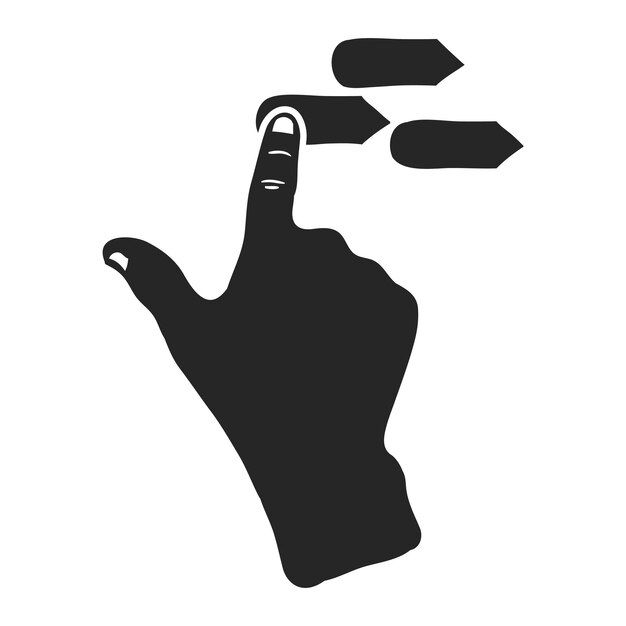 Vector hand drawn icon touchpad gesture