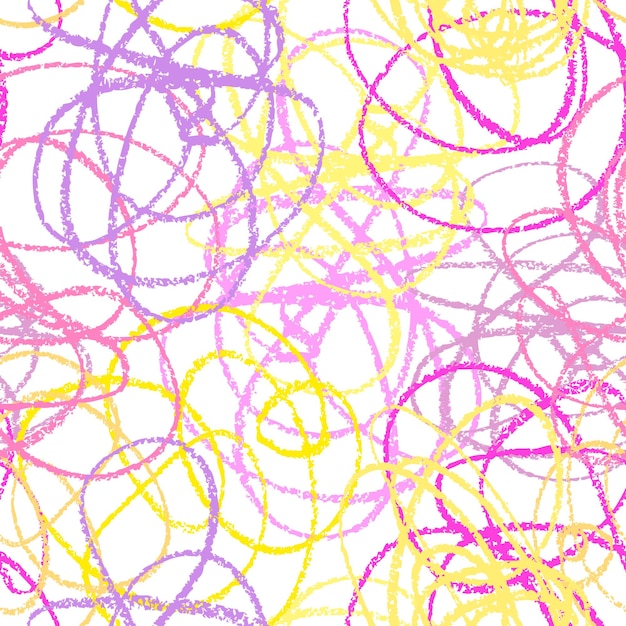 Vector hand drawn line seamless pattern doodle design element