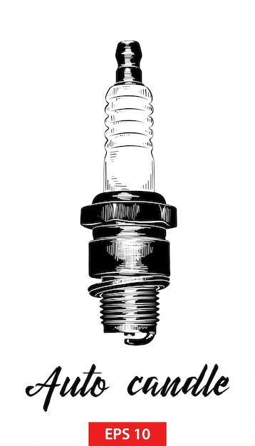 Vector hand drawn sketch of auto candle