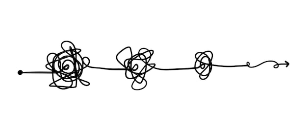 Vector hand drawn of tangle scrawl sketch abstract scribble vector illustration