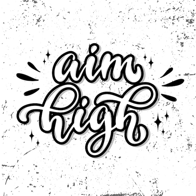 Vector hand lettering motivational quote