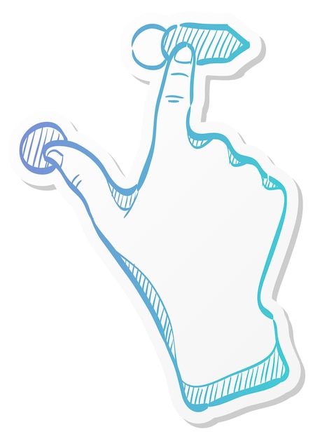 Vector hand picking up coins