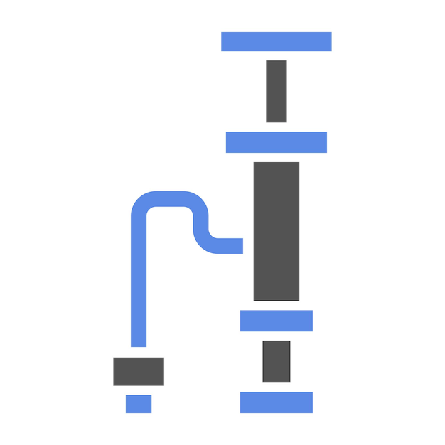 Vector hand pump icon style