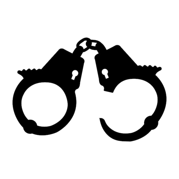 Vector handcuffs icon logo vector design template