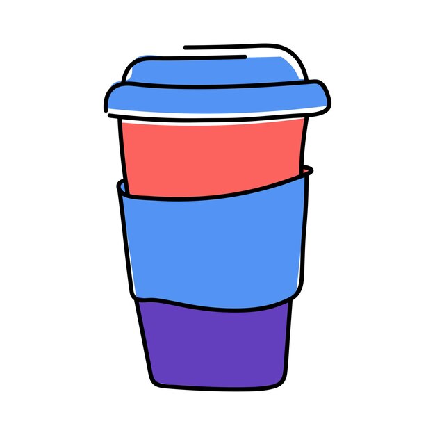 Vector handdrawn doodle coffee with playful sketchy lines