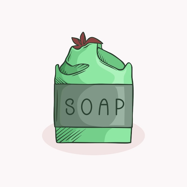 Vector handmade soap design illustration