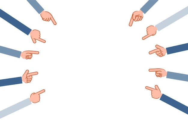 Vector hands pointing