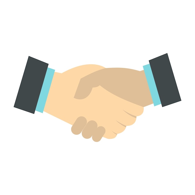 Vector handshake icon isolated on white background vector illustration