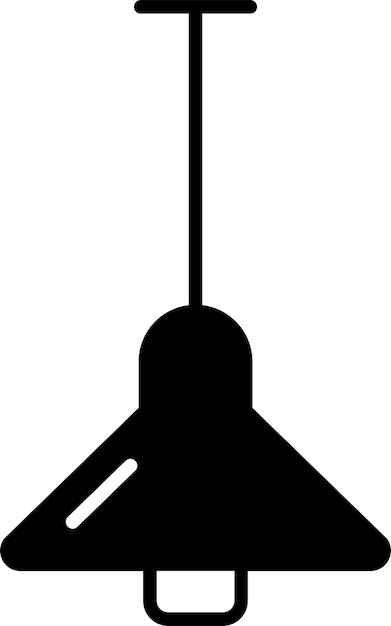 Vector hanging light solid glyph vector illustration
