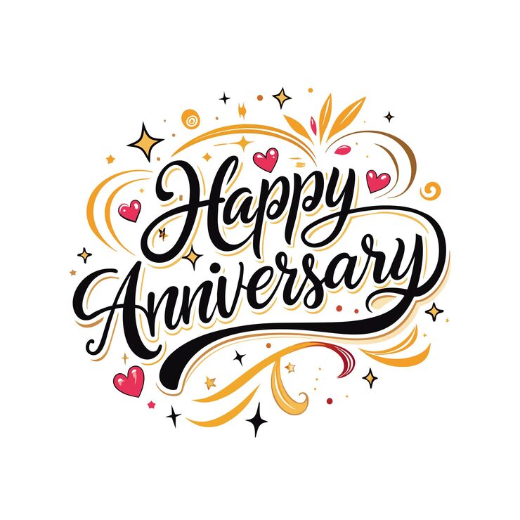 Vector happy anniversary greeting vector illustration