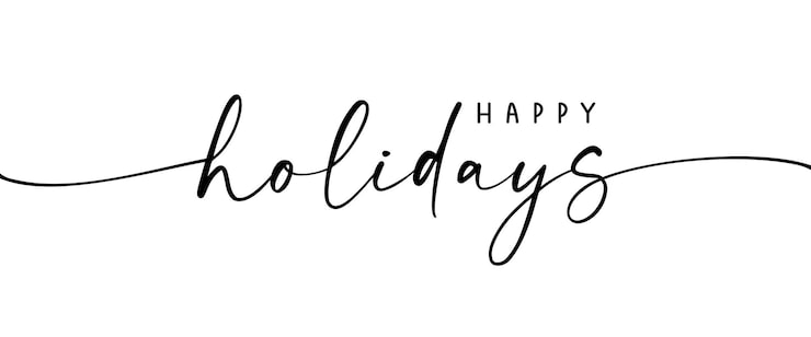 Vector happy holidays calligraphic phrase modern design