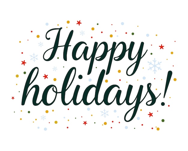 Vector happy holidays quote lettering design for tshirt vector quote illustration on white background