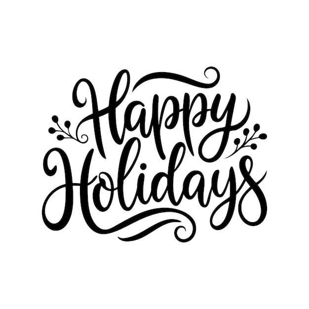 Vector happy holidays vector holiday text holiday sign holiday text set happy holidays background