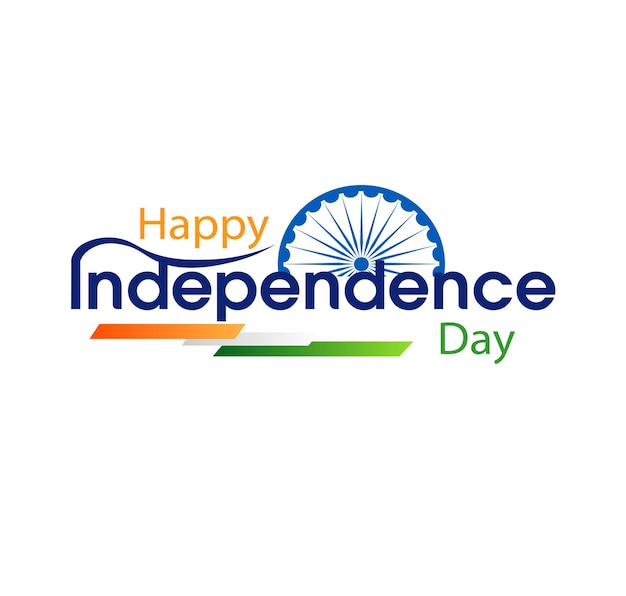 happy independence day india typography