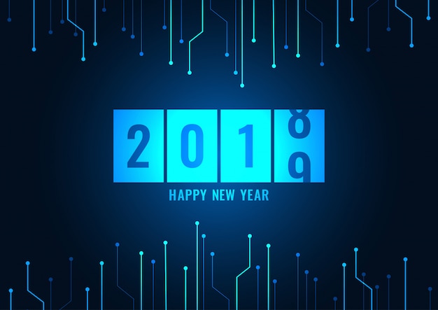 Vector happy new year 2019