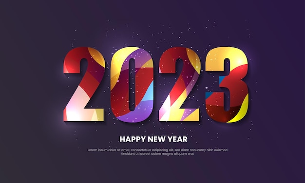 Vector happy new year 2023 abstract gradient design