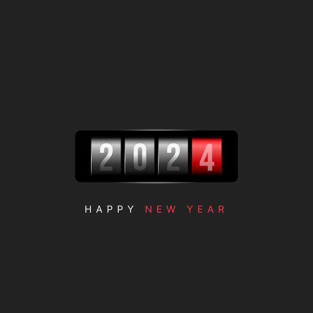 Vector happy new year 2024 design element