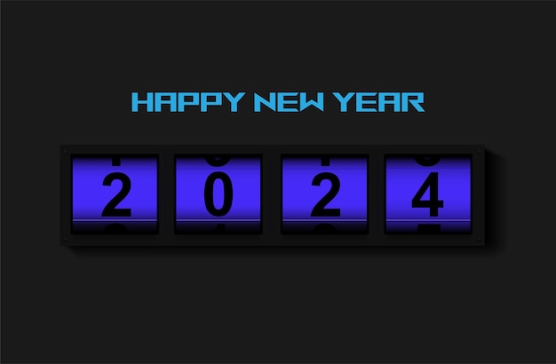 Vector happy new year 2024