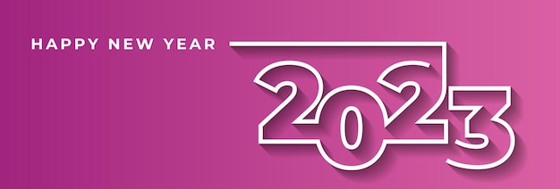 Vector happy new year with creative 2023 text effect vector