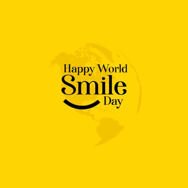 Vector happy world smile day