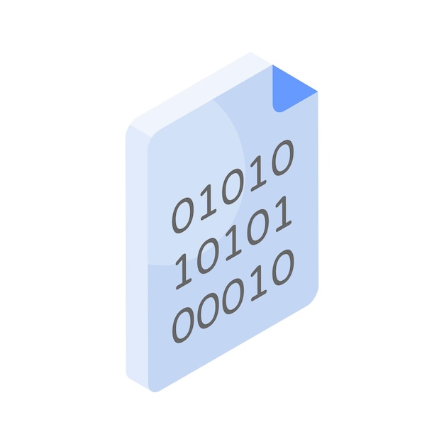 Vector have a look at this amazing icon of binary coding file