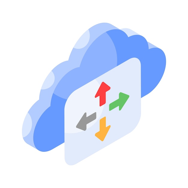 Vector have a look at this visually perfect icon of cloud distribution in isometric style