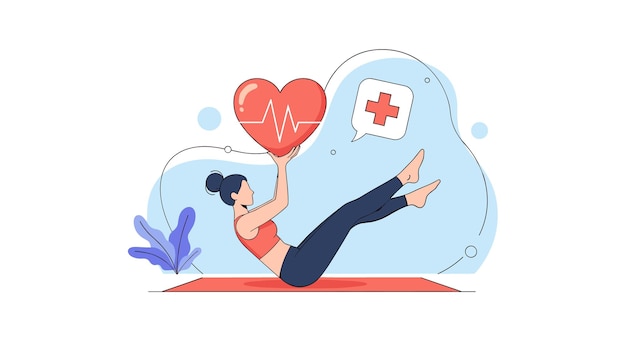 Vector healthy lifestyle yoga for fitness and wellness