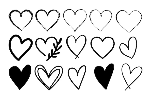 Vector heart icon bundle heart vector bundle