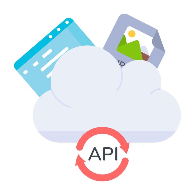 Vector heres a flat icon depicting gui designing