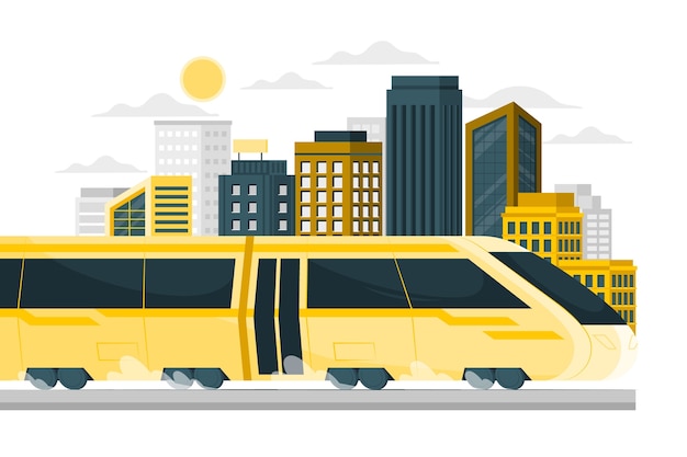 Vector high-speed train concept illustration