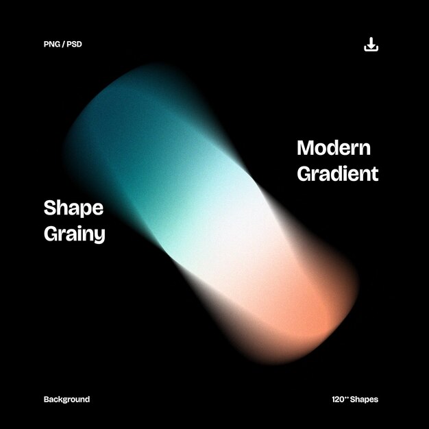 Vector holo noise texture gradient shape blurred background grainy ornament element