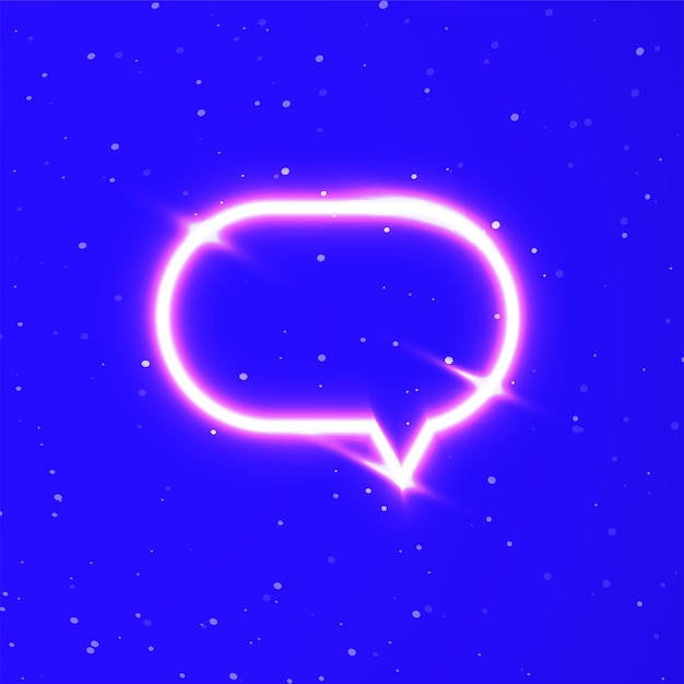 Vector horizontal speech bubble unique super glowing neon sign vector light burst