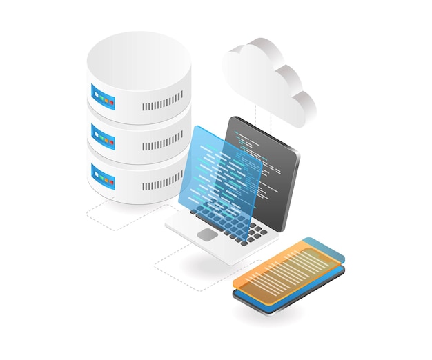 Vector hosting application cloud server programmer