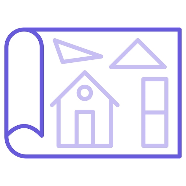 Vector house plan vector illustration