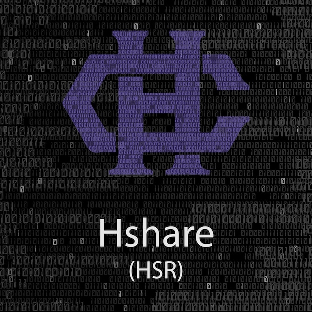 Vector hshare cryptocurrency background