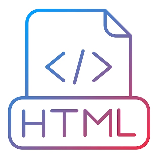 Vector html file icon vector image can be used for computer programming