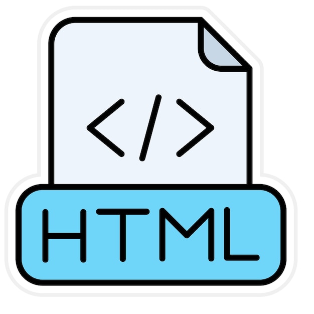 Vector html file icon vector image can be used for computer programming