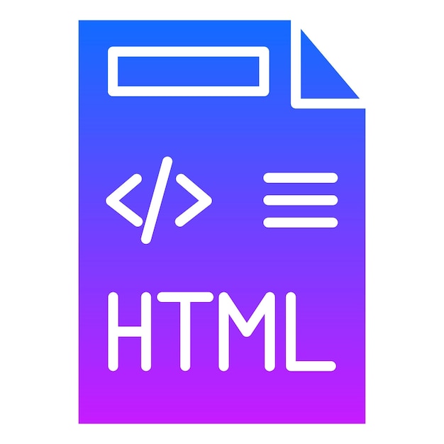 Vector html file icon